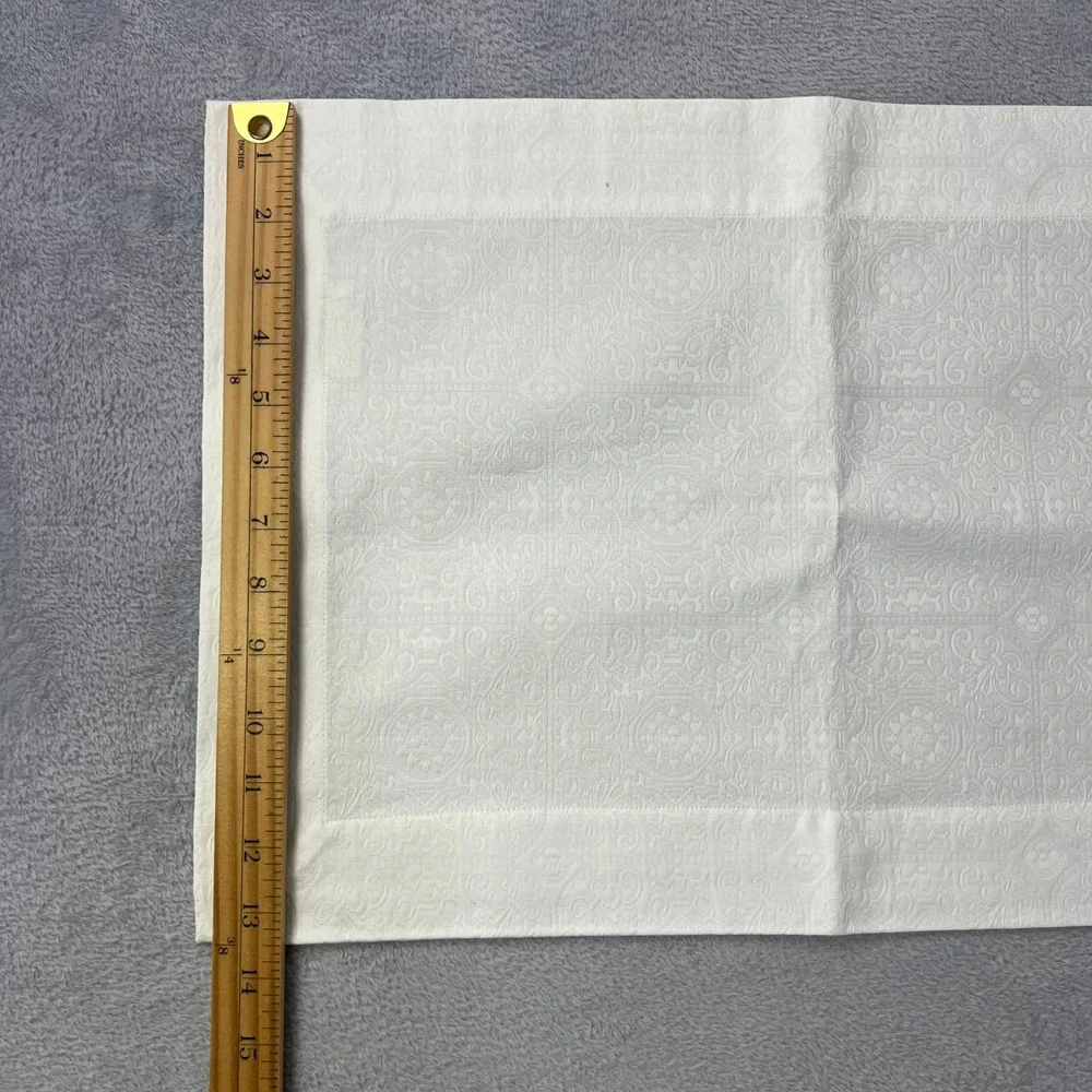 Vtg. Sferra Bros 100 Egyptian Cotton White Damask Jacquard Placemats Set of 10